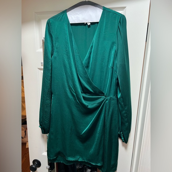 Greylin Tazanna Drape Front Long Sleeve Dress, size L - Picture 4 of 4